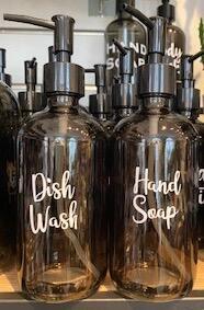 sæbe pumpe med labels dishwash/Hand Soap