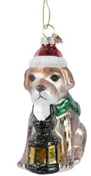 Christmas hanger  Dog with lamp