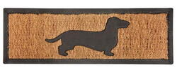 Rubber doormat coir dachshund