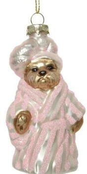 christmas hanger Dog glass night-robe,shower cap