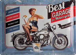Metal Sign Best Garage MOTORCYCLES