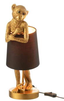 LAMP TABLE MONKEY POLY GOLD