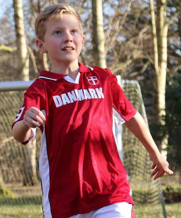 Blå halstørklæde Dom Buy Fodbold trøje nr. 10 Danmark - Offer: 249,00DKK,-