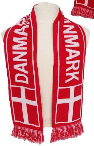 fodbold Halstørklæde Danmark dannebrog