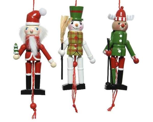 pull puppet nutcracker
snowman - Santa - deer Sprællemand