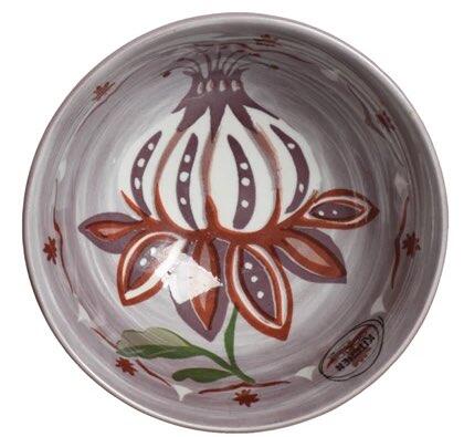 Bowl porcelain round pad printing flower
