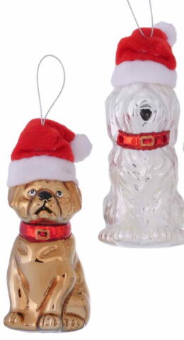 Christmas hanger Dog with hat