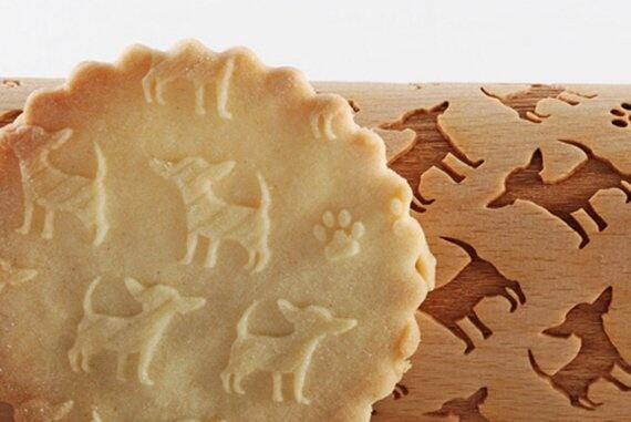 CHIHUAHUA - MINI embossed, engraved rolling pin for cookies
