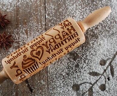 HAPPY BIRTHDAY -  engraved rolling pin