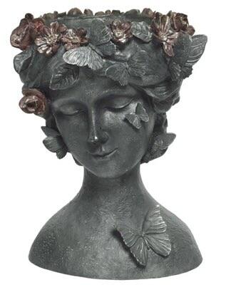 Vase Kvinde buste med blomster