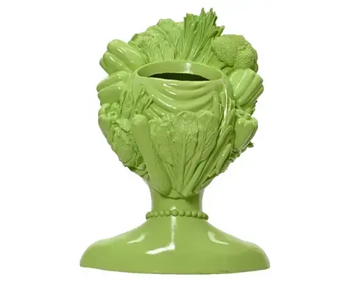 Vase Kvindeansigt med grøntsager