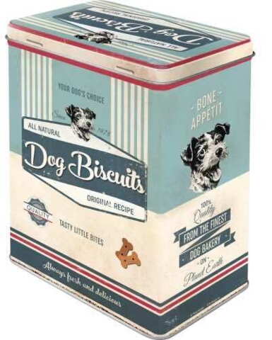 Dog Treat Biscuit Food Container Canister retro