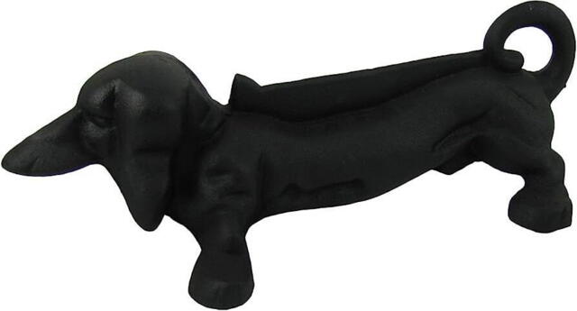 Esschert Design Gravhund støvleskraber i sort støbejern dørstopper støvleknægt