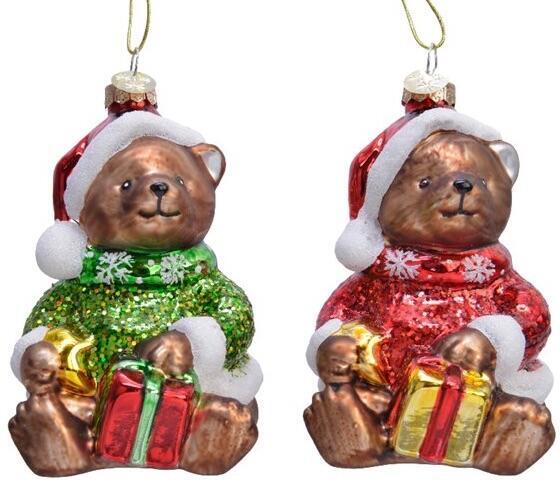 Christmas hanger bear with present