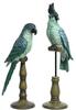 Papegøje på pind  grøn/blå