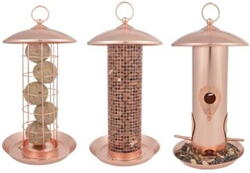 Bird feeder Copperplated suetball dispenser, seed feeder or nut feeder
