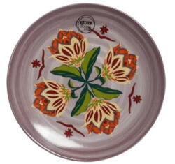 Breakfast plate porcelain round flower Flowerprint
