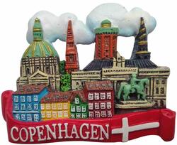 Magnet Copenhagen Skyline Flag