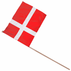 Flag på pind Dannebrog