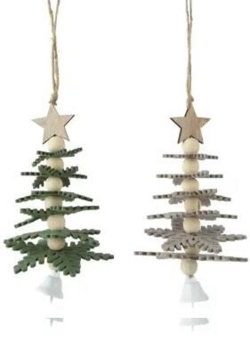 Juletræ ophæng med klokke