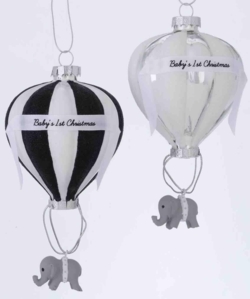 julekugle luftballon med elefant Baby´s 1st Christmas