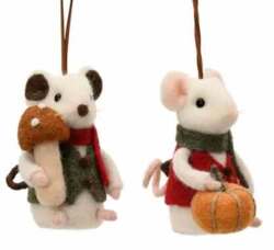 Christmas hanger mouse with mushroom or with pumpkin