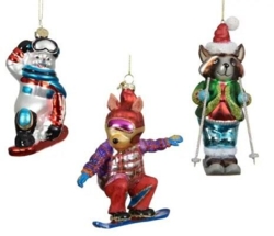 Julekugle Dyr på skiferie