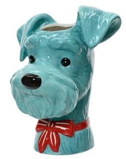 Vase Schnauzer hund bow