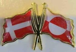 Pin Grønland & Danmarks flag