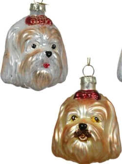 Julekugle Hundehoved yorkshire terrier