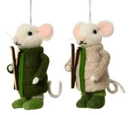 Mouse with ski hanger