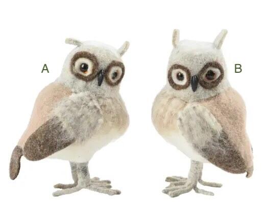 Ugle på fod Filt uld lille