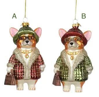 Christmas hanger Corgi with handbag