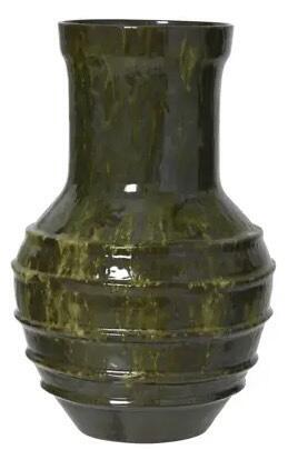 Vase terracotta reactive glazed