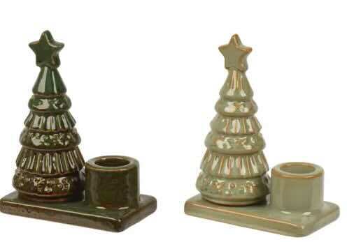Candleholder with Christmas tree