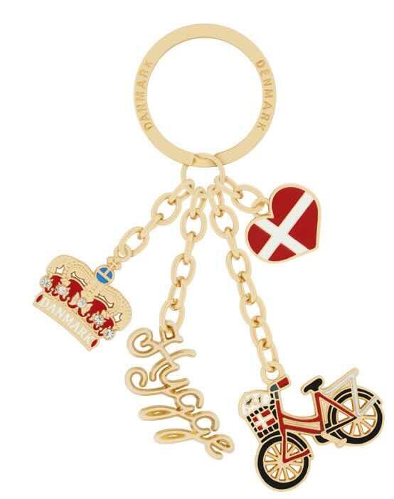 Nøglering med Krone, Hygge og Damecykel.