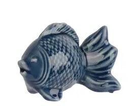 Fisk blå porcelæn