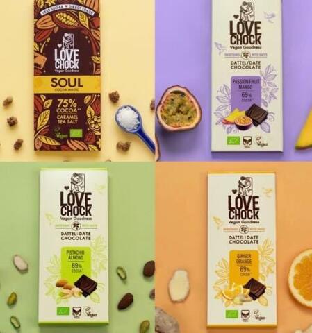 LoveChock chokolade Økologisk, Vegansk,  Naturlig