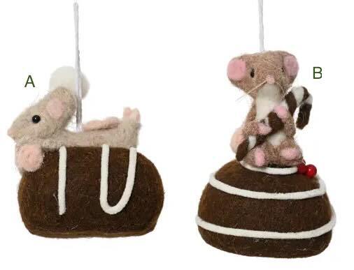 Julepynt Mus med kage