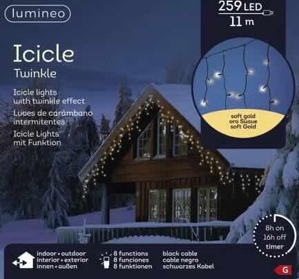 LED lyskæde icicle istapper lumineo
