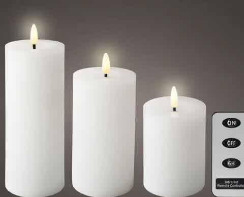 LED bloklys sæt med 3 stk lumineo