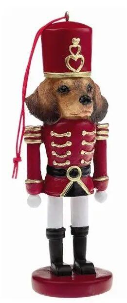 Gravhund brun Nut Cracker Ornament