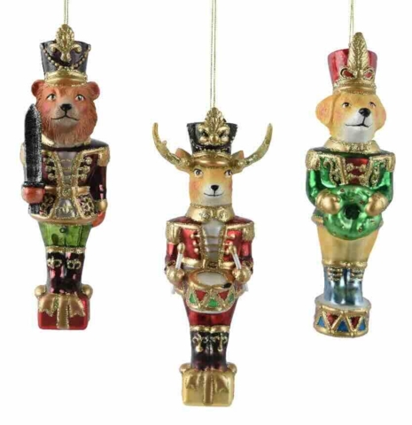 Julekugle løve, dådyr eller hund