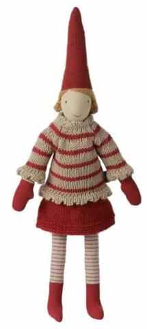 Maileg Pixy, Str. 2 - Pige - Stribet strikket sweater