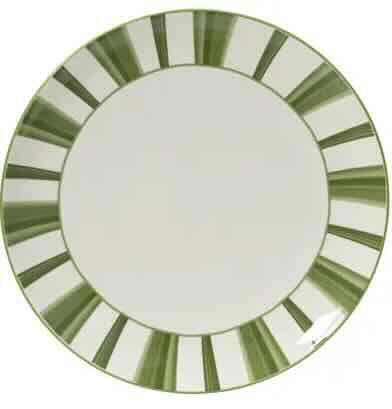 Fad tallerken grøn striber