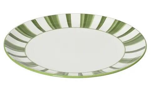 Fad tallerken grøn striber