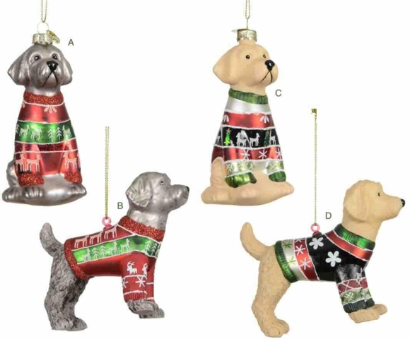 Hunde julekugle labrador golden retriever