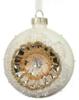 Julekugle enamel sparkle in middle Rund