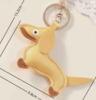 Gravhunde nøgleringe gul Dachshund Bag Charm