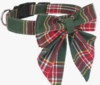 hundehalsbånd med butterfly tartan grøn